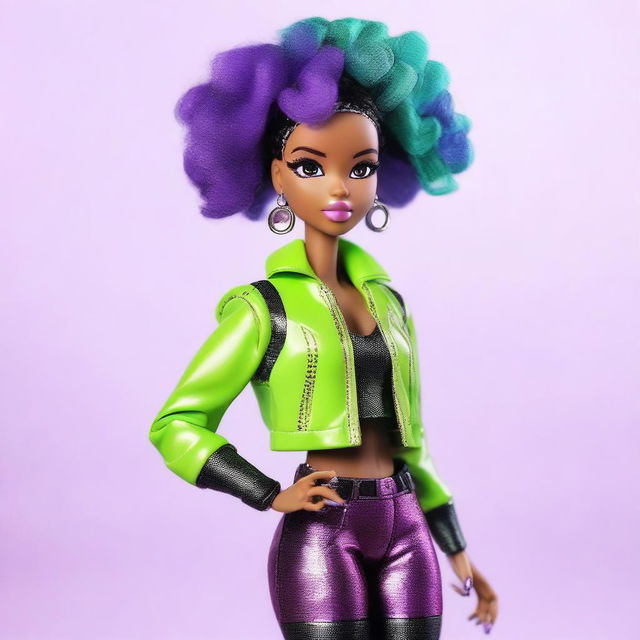 An African American Barbie doll with the Mbili face sculpt