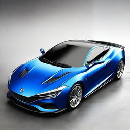 Generate an image of a new Changan sports racing car with the model Alsvin in blue color