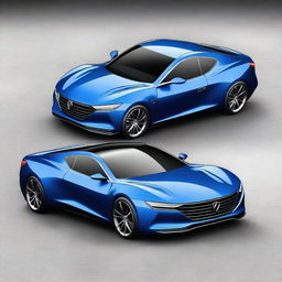 Generate an image of a new Changan sports racing car with the model Alsvin in blue color