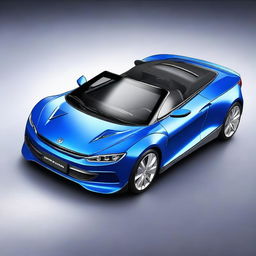 Generate an image of a new Changan sports racing car with the model Alsvin in blue color