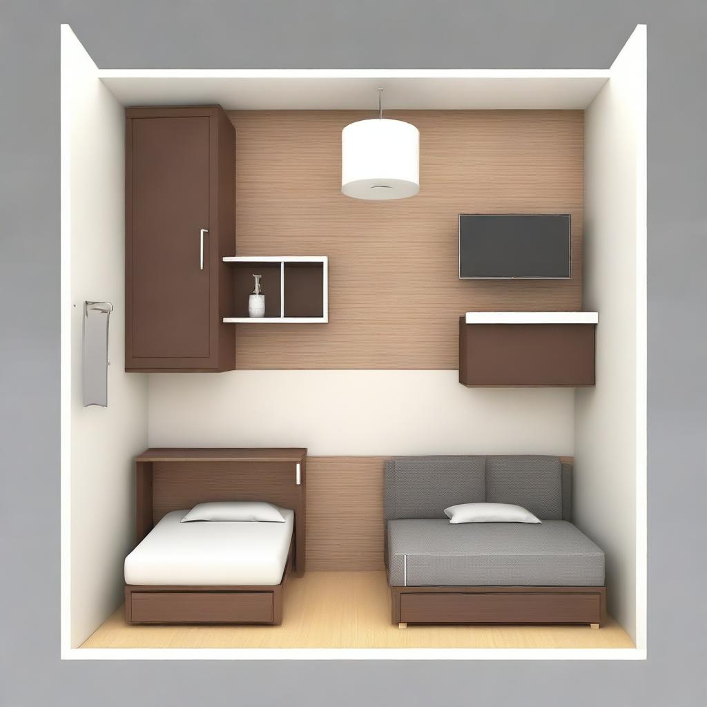 A 3x3 meter room design