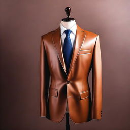 A high-quality image of a stylish leather suit