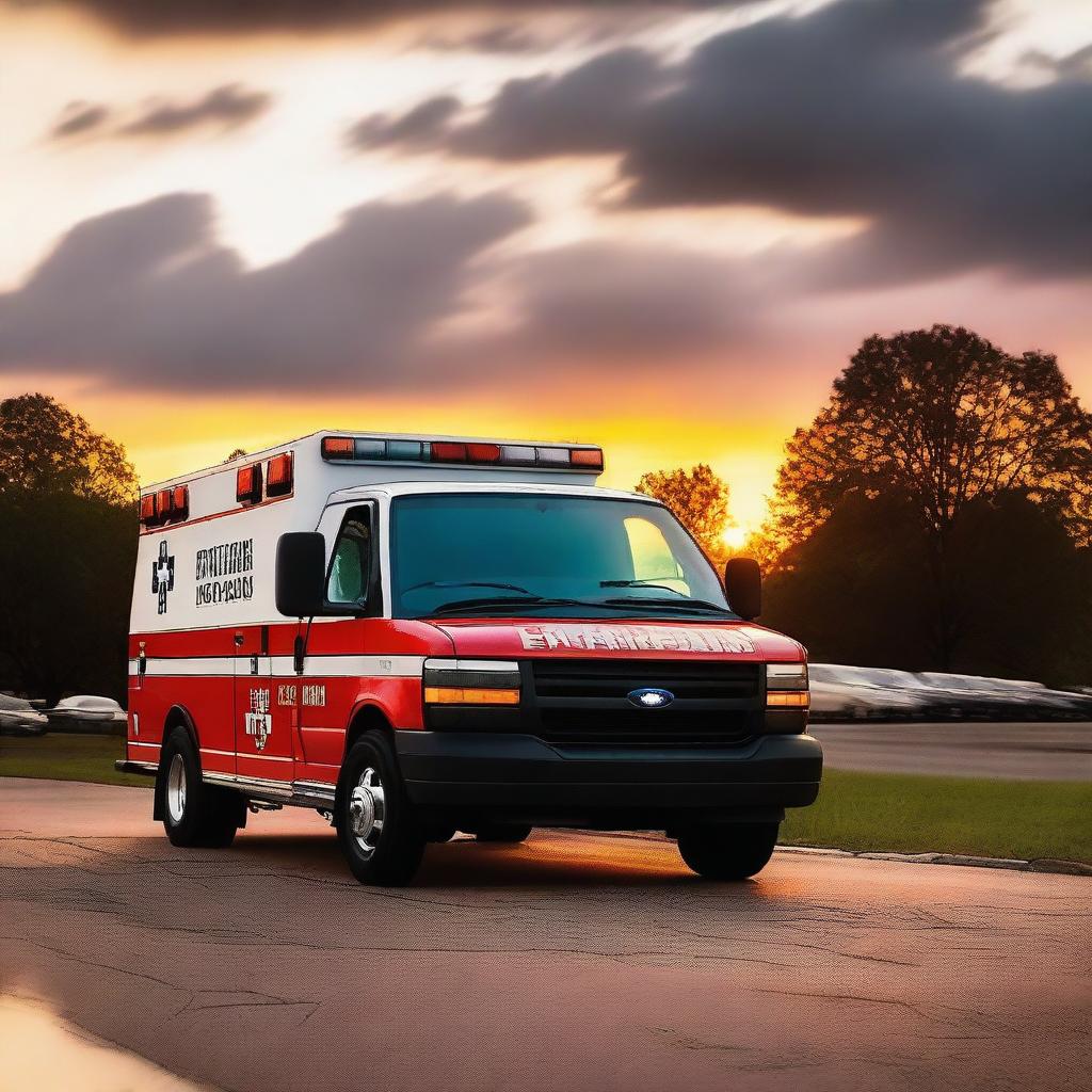 A romantic scene featuring two emergency medical service (EMS) workers