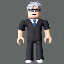 Create an image of Satoru Gojou, a tall, handsome man with spiky gray hair