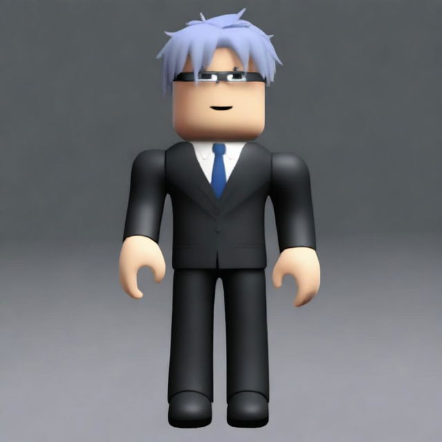 Create an image of Satoru Gojou, a tall, handsome man with spiky gray hair