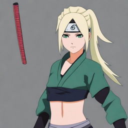 Create an image of a descendant of the Senju clan and one of the Sannin of the Hidden Leaf