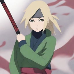 Create an image of a descendant of the Senju clan and one of the Sannin of the Hidden Leaf