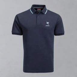 A polo shirt design featuring the 'RJS GROUP' logo on the right chest