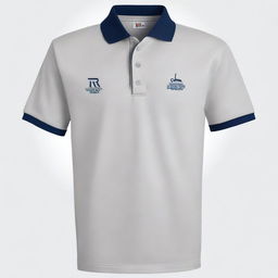 A polo shirt design featuring the 'RJS GROUP' logo on the right chest