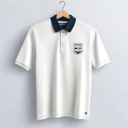 A polo shirt design featuring the words 'RJS GROUP' on the right chest in a professional and sleek font