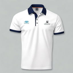 A simple and elegant polo shirt design with the words 'RJS GROUP' printed on the right plain chest