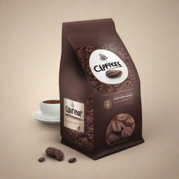 Design a coffee bean package using the provided reference images