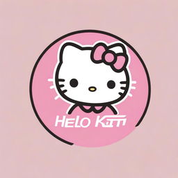 Create a modern and hip AI logo featuring Hello Kitty for a shop called 'Hello Kitty Vintage Shop'