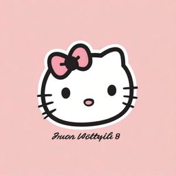 Create a modern and hip AI logo featuring Hello Kitty for a shop called 'Hello Kitty Vintage Shop'