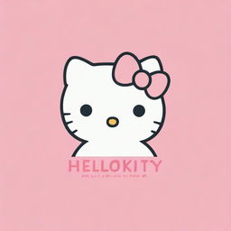 Create a modern and hip AI logo featuring Hello Kitty for a shop called 'Hello Kitty Vintage Shop'