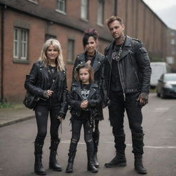 A family in gaspunk