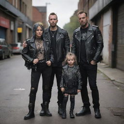 A family in gaspunk