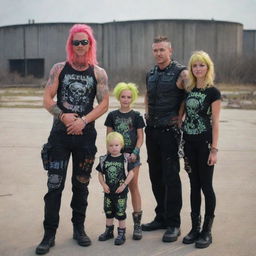 A family in nuclearpunk