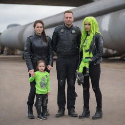 A family in nuclearpunk