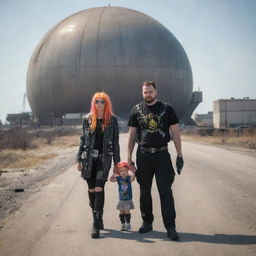 A family in nuclearpunk