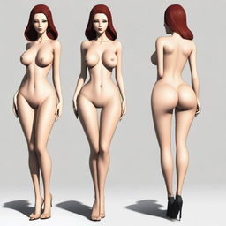 Create a full body image of a character with a sexy and alluring appearance