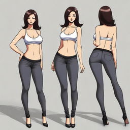 Create a full body image of a character with a sexy and alluring appearance