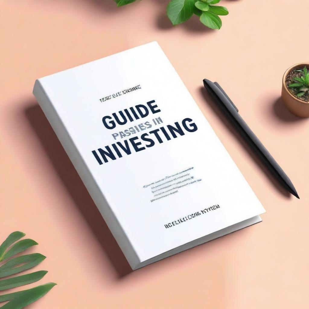 A modern and inspiring book cover for 'Guide for Passive Investing in an Easy Way'