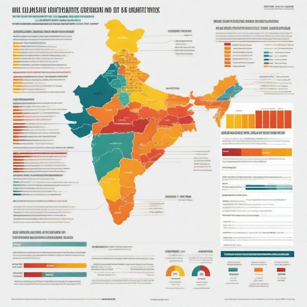 A detailed infographic showing the state-wise medical expenditure in India and its impact on the Human Development Index (HDI)