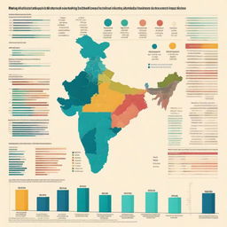 A detailed infographic showing the state-wise medical expenditure in India and its impact on the Human Development Index (HDI)