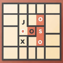 A simple and classic tic-tac-toe (3 en raya) game board with Xs and Os