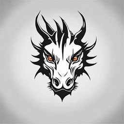 A minimalistic dragon head illustration with clean lines and a simple design