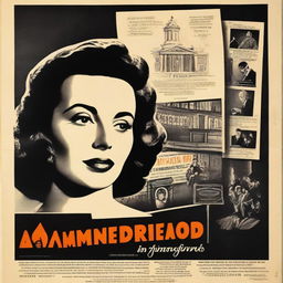 A poster for a Spanish social drama film from the 1950s titled 'Memorias de un difunto'