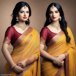 Captivating images of a group of Indian women in both traditional and modern attire