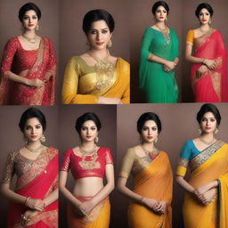 Captivating images of a group of Indian women in both traditional and modern attire