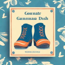 Create a cover for a Dutch grammar book that features iconic Dutch clogs