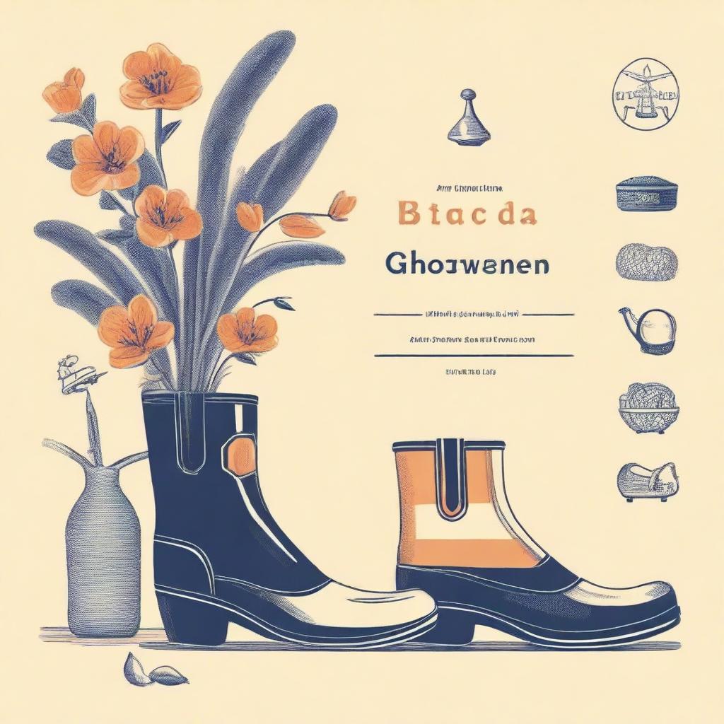 Create a cover for a Dutch grammar book that features iconic Dutch clogs