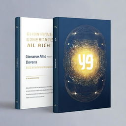 Create a modern and professional book cover for a book titled 'Generative AI will make you rich' with the subtitle 'But you need to act FAST' by Leander Amsel Frohmann