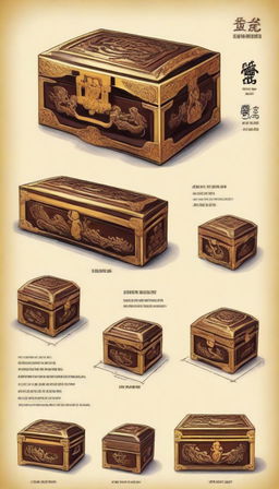 Create an image of a Chinese treasure chest