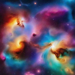 An infinite space scene featuring countless stars, galaxies, and nebulae