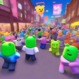 A vibrant and energetic scene of a Friday night party featuring characters from the game BadPiggies