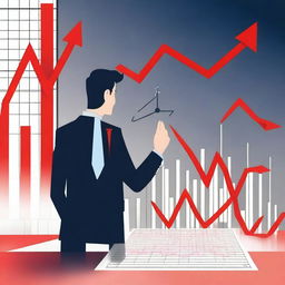 Create an image illustrating the importance of cutting losses in financial trading