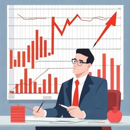 Create an image illustrating the importance of cutting losses in financial trading