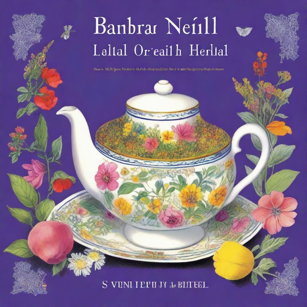 A beautifully illustrated cover of a book titled 'Barbara O'Neill: Tea Recipes with Scientific Herbal Properties'