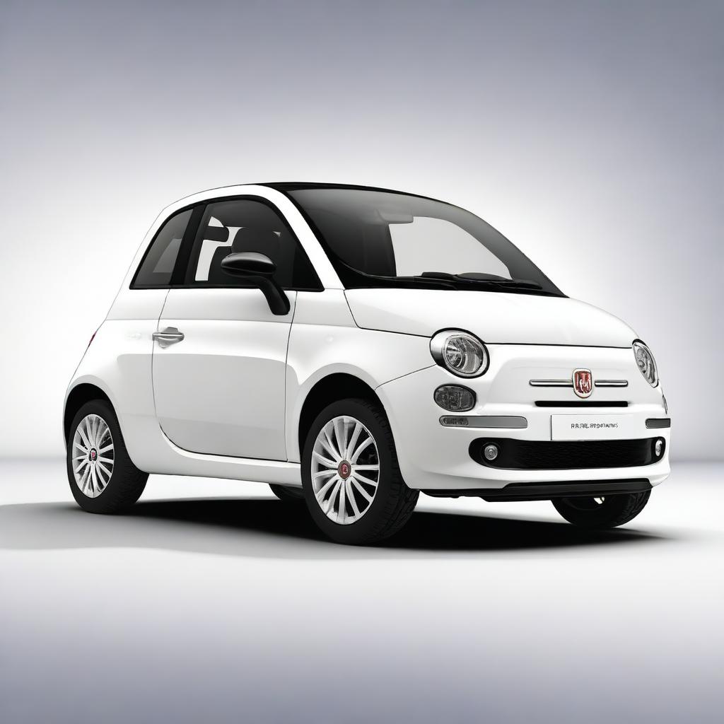 A detailed and realistic image of a Fiat 500 1