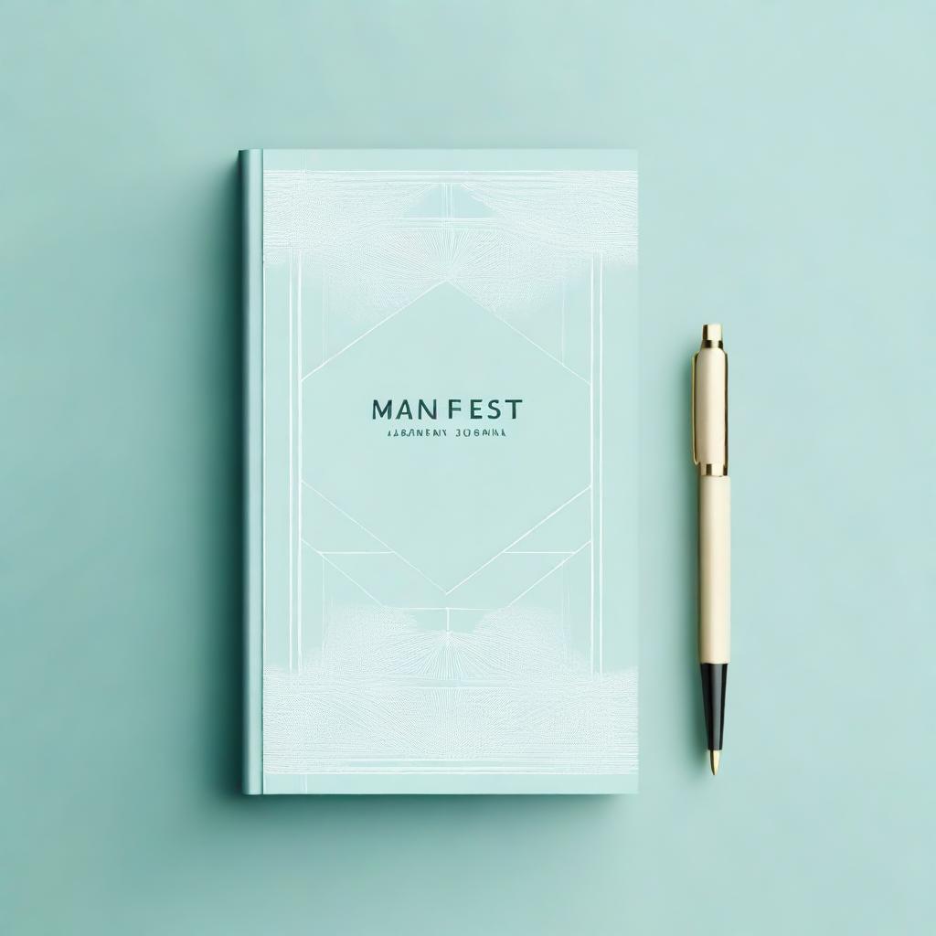 A cover page for a manifest journal, featuring a clean and elegant design with subtle geometric patterns