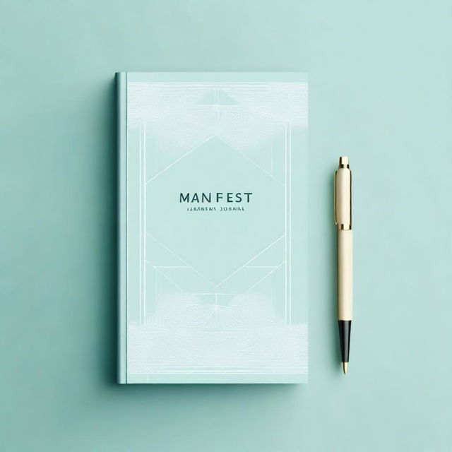 A cover page for a manifest journal, featuring a clean and elegant design with subtle geometric patterns