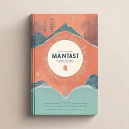 Create a book cover for a manifest journal that is inspiring and engaging