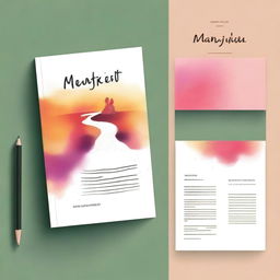 Create a book cover for a manifest journal that is inspiring and engaging
