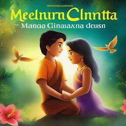 Create a cover for a novel titled 'Mencari Cinta Anak Dewa'