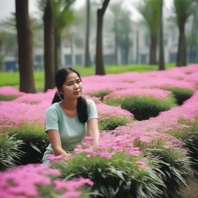 Seorang gadis dewa yang mencari cinta dalam pemandangan magis